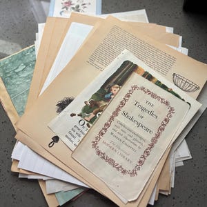 Vintage Ephemera Paper Pack – 40 Sheets for Junk Journaling, Collage, Scrapbooking & Mixed Media