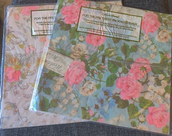 Vtg 1976 American Greetings Wedding Bridal Shower Pastel Gift Wrap Paper NOS