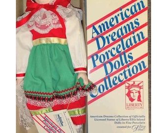 Heritage Mint Ellis Island American Dreams Doll Collection ANNA MARIA Italy NIB