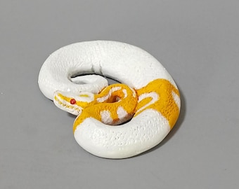 Ball Python Albino Piebald White Model Kit with Simulated Breeding Box.