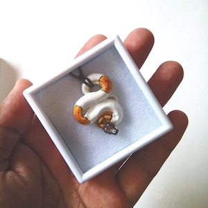 Pie bald Ball python handmade pendant