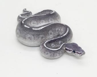 Ball python "Mystic Potion" handmade painting figure and mini box pet.