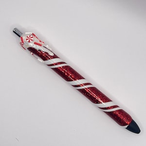 Candy Cane Glitter Pen