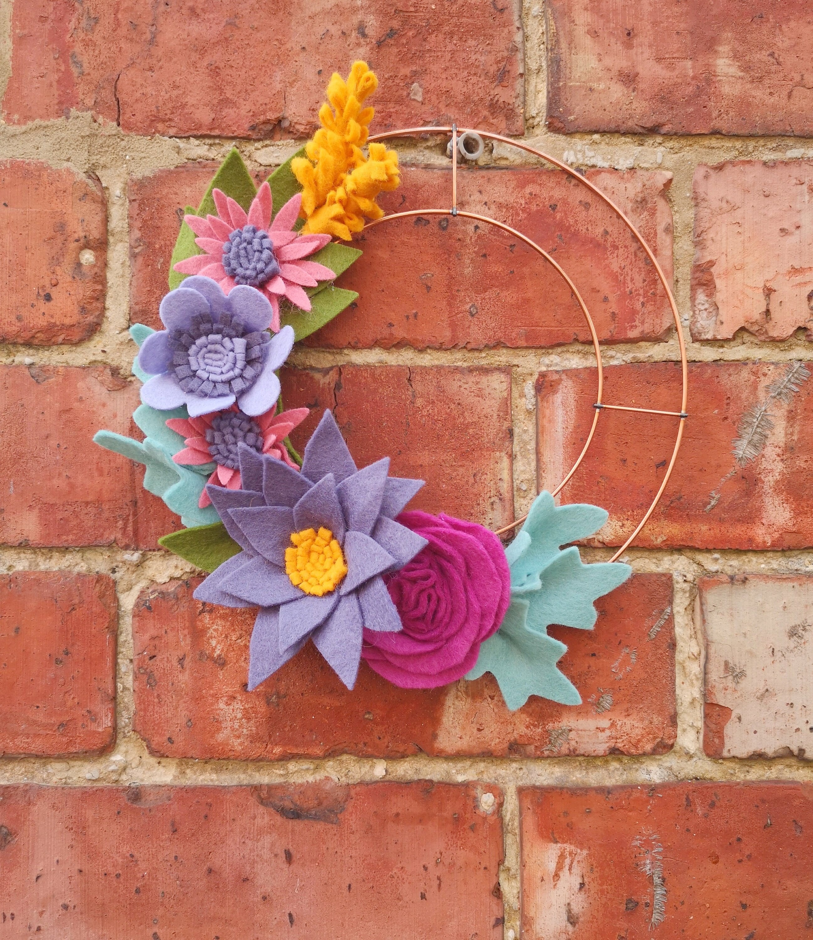 DIY Felt Flower Wreath Kit Craft Kits Felt Wreath DIY Etsy