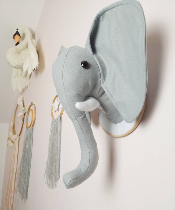 stuffed elephant head