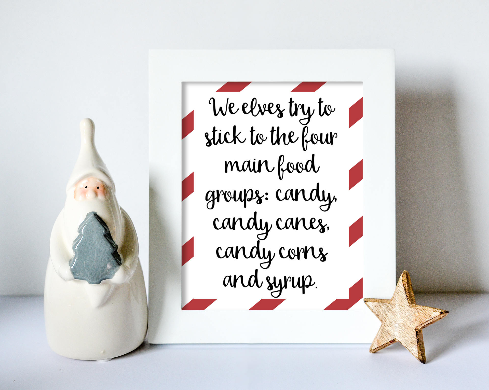 Elf Quote Food Groups Digital Download Christmas | Etsy