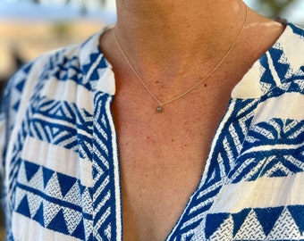 Dainty Salt and Pepper Diamond necklace