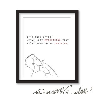 Fight Club Inspired Tyler Durden Quote Digital Art Print 16 x 20