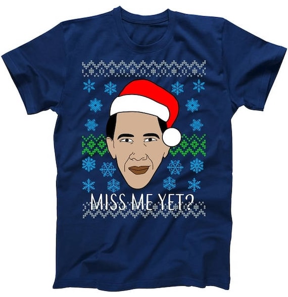 Miss Met Yet Obama Santa Ugly Christmas Crewneck Sweatshirt