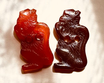 Bakelite Realistic Monkey. Orange. Chocolate.
