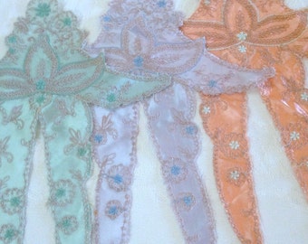 Luscious Silky Vintage Applique.