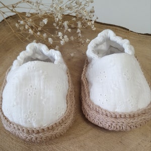 Patucos Bebé Blanco 0/3 Meses Zapato Recién Nacido Ganchillo Crochet  Artesanales