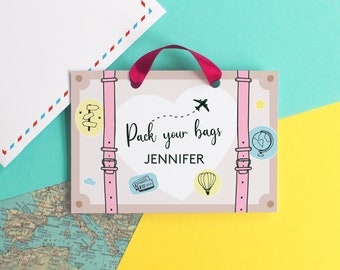 Überraschungsreise Reveal Karte: Personalisierte Urlaubsansage (Digitaler Download)