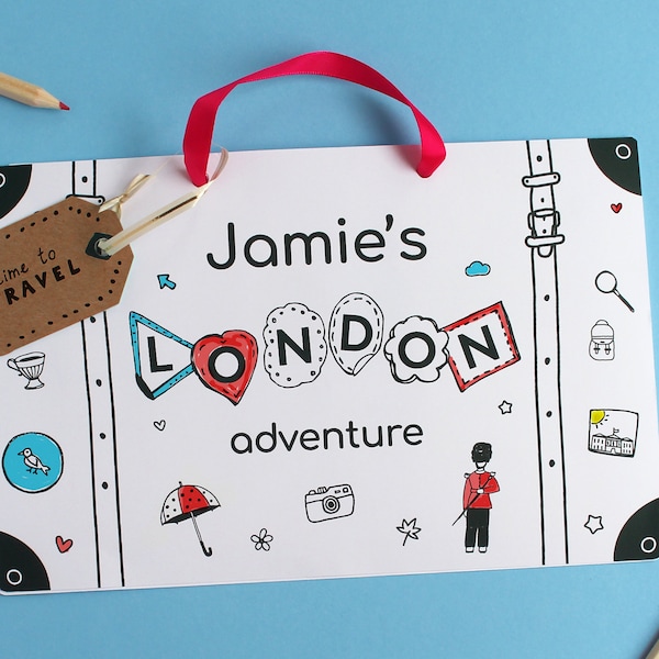 Kit imprimible del diario de viajes de Londres para niños / Libro de actividades de vacaciones en Londres / Niños sorpresa en Londres / Actividades para colorear imprimibles para niños en Londres