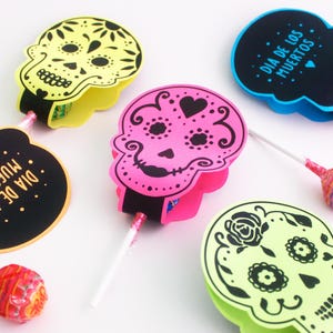 Dia de los Muertos Gastgeschenke, Tag der Toten Gastgeschenke, Tag der Toten Kinder basteln, Sugar Skull Gastgeschenke, Tag der Toten basteln Aktivitäten, Leckereien