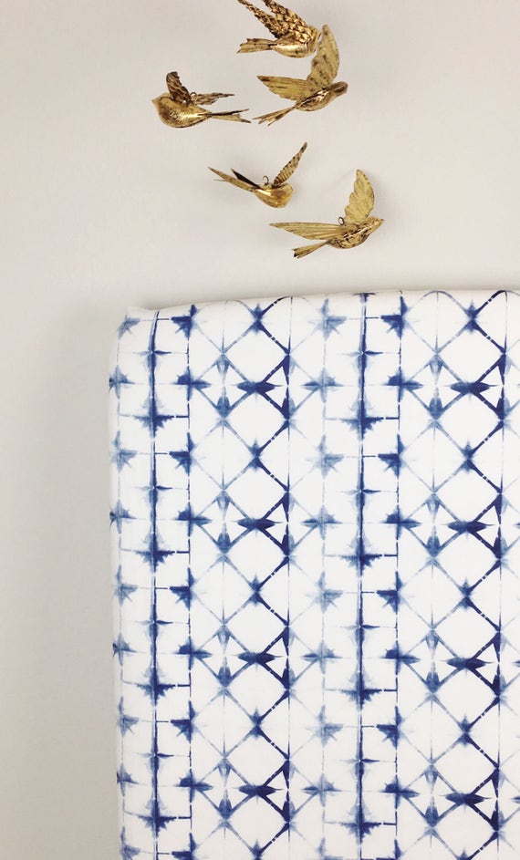 Crib Sheet & More MADE TO ORDER Indigo Blue Shibori / Organic Etsy