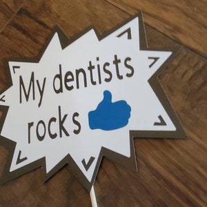 dental photo props, dental office promotions, custom photo prop, Instagram prop, word bubble photo prop