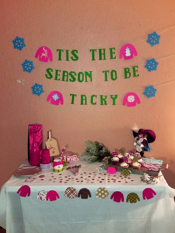 Ugly Sweater Party Pack Holiday Decorations Ugly Christmas Etsy