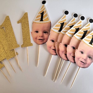 Custom face cupcake toppers, first birthday, 21st,30th,50th, bachelorette, dog decorations, Personalized Photo cupcake, pet cupcake toppers