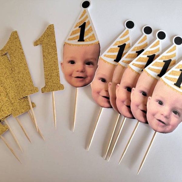 Custom face cupcake toppers, first birthday, 21st,30th,50th, bachelorette, dog decorations, Personalized Photo cupcake, pet cupcake toppers