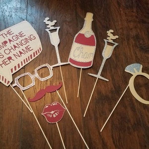 wedding photo booth props, wedding photo props, wedding signs, wedding decorations, glitter photo  props,