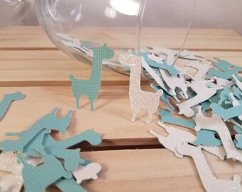 llama party confetti, llama birhtday party decorations