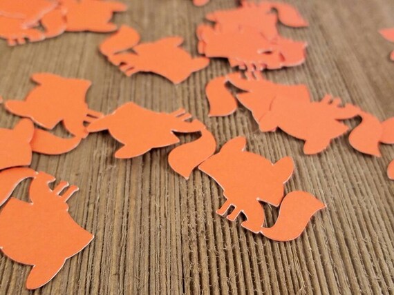Fox Confetti Baby Fox Decorations Fox Baby Shower Etsy