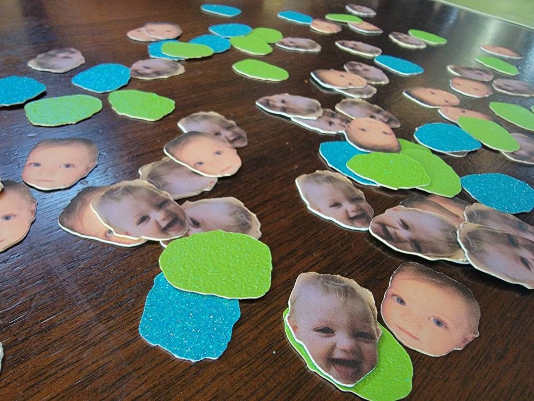 Custom Face Confetti, First Birthday, 21st,30th,50th, Bachelorette, Dog