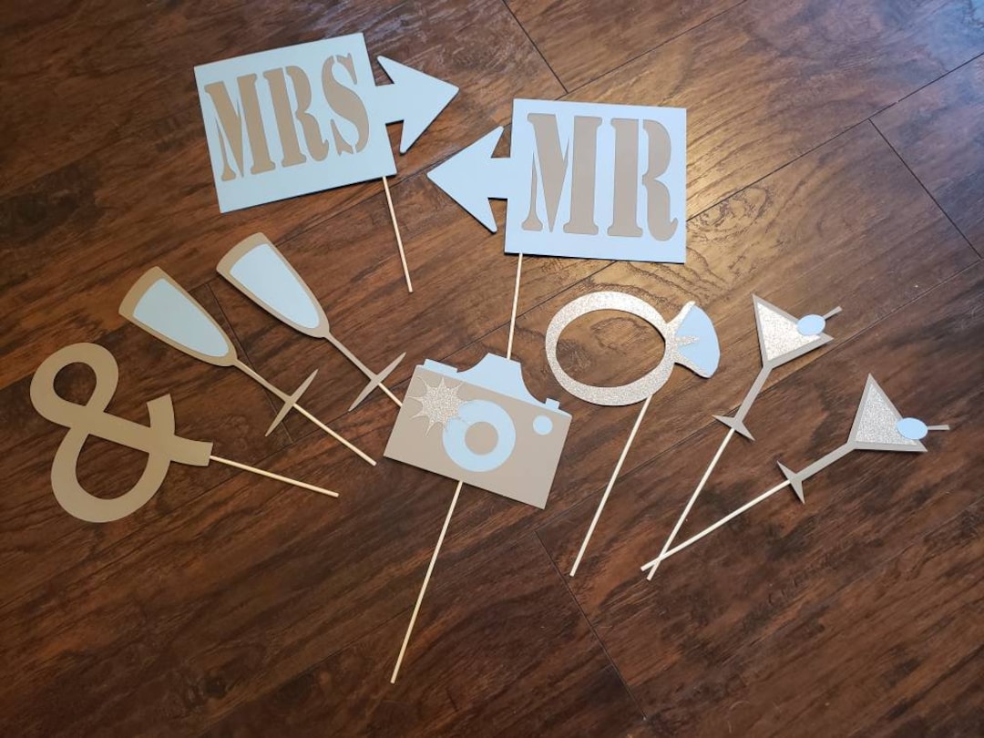 Wedding Photo Booth Props, Wedding Photo Props, Wedding Signs, Wedding
