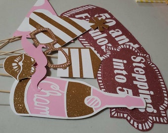 30th, 40th, 50th, 60th, 70th, birthday decorations, photo props, fun party decor, dirty 30th, 40 and fabulous