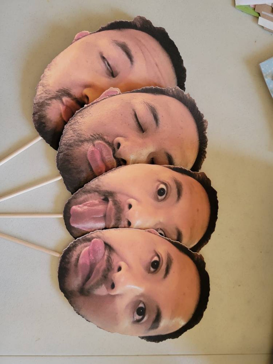 Custom face photo booth props first birthday 21st 30th50th Etsy