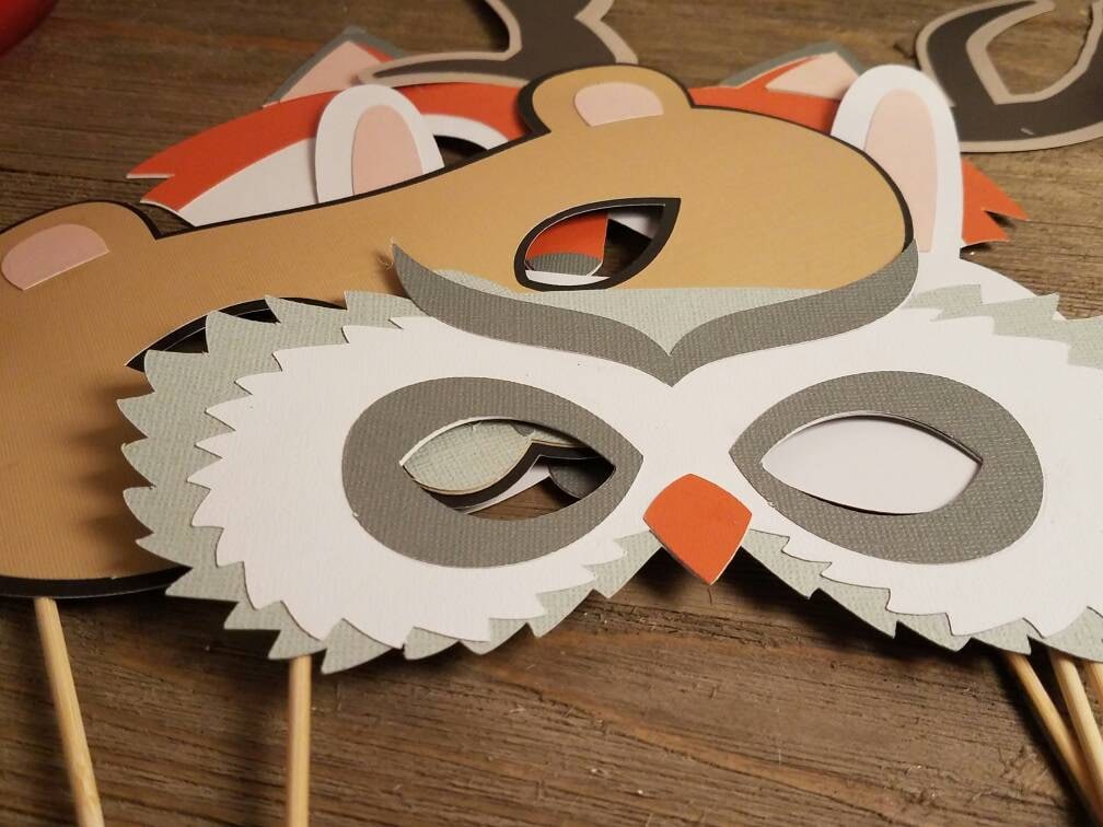 Woodland photo booth props woodland baby shower photo booth props animalphoto props birthday props birthday party ideas