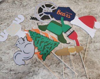 national lampoon's Christmas vacation, national lampoon holiday photo props, Christmas party photo booth props, adult Christmas decorations