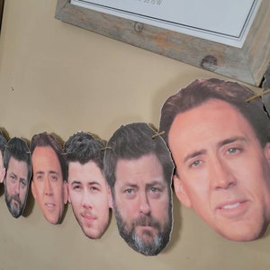 Nicolas cage baner, custom Celebrity photo banner, Celebrity crush, 30th birthday, 21st, 1st, 40th, 50th, 60th personalized party banner