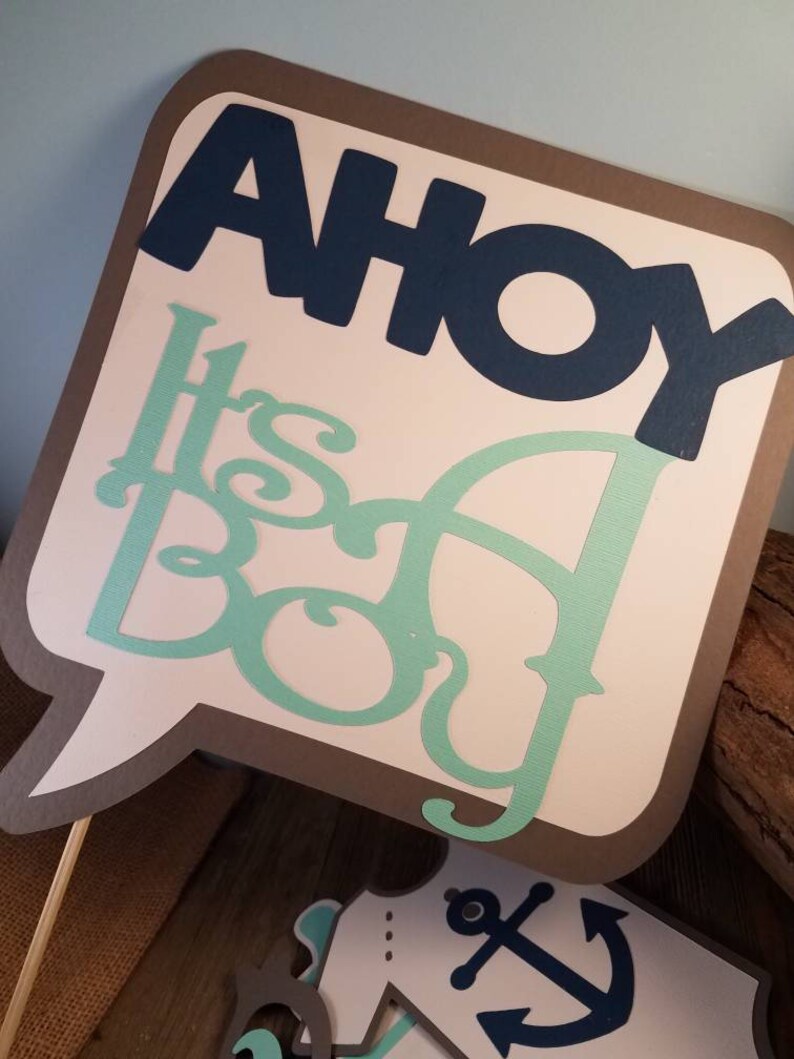 Ahoy It's a Boy Baby Shower Decorations Baby Shower Etsy