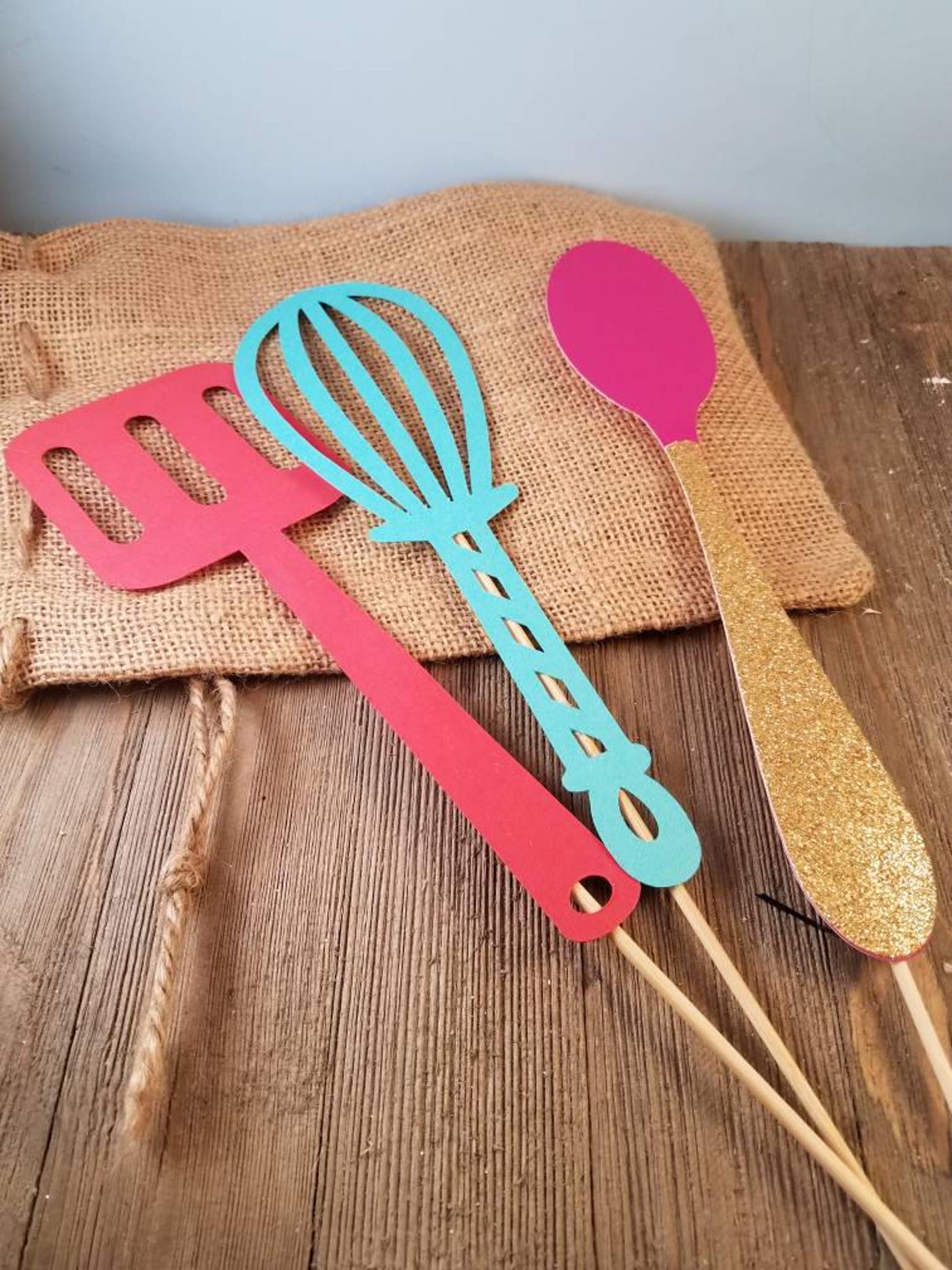 Caupcake Party Decorations Cupcake Photo Booth Props Party | Etsy