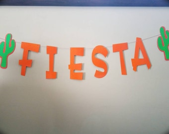 Taco party, Fiesta banner, fiesta decoration, fiesta party, cactus banner, fiesta baby shower, cinco de mayo banner,
