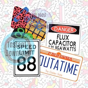 Back to the future party sign, back to the future decotrations, birthday party ideas, adult party ideas, Birthday party ideas