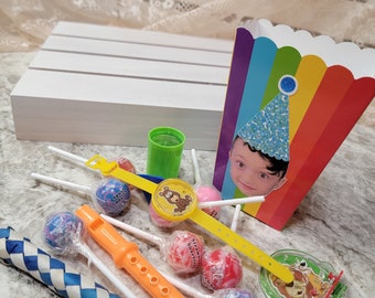 Custom face pop corn box, personalized treat box, first birthday, 21st,30th,50th, bachelorette, dog decorations, Personalized Photo,