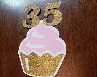 30th birthday party decorations, 40th, 50th, 60th, 70th, 80th, 90th, cake topper, cupcake photo prop, birthday cake topper, cupcake decor