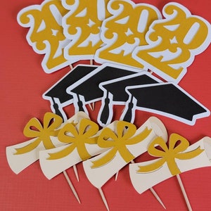 graduation cupcake toppers, graduation cake topper,  graduation hat cupcake toppers, graduation decorations, graduation party