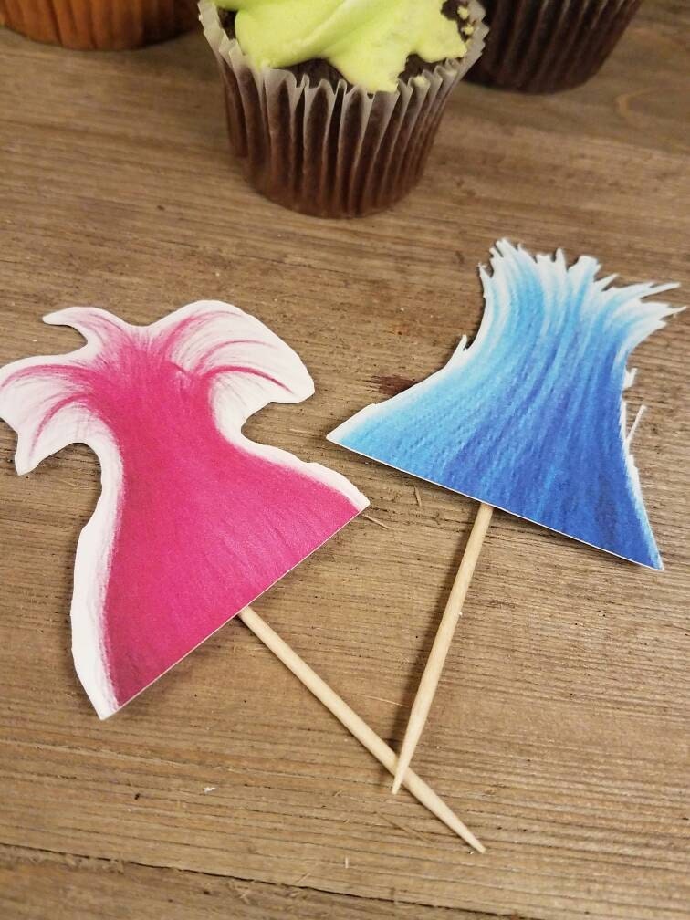 Trolls movie cupcake toppers trolls birthday trolls party Etsy