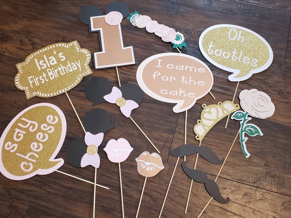 minnie mouse photo props rose gold photo props minnie mouse birthday party