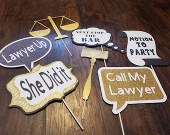 law school graduation prop set, law party, law school party, lawyer party decorations, graduation party decorations