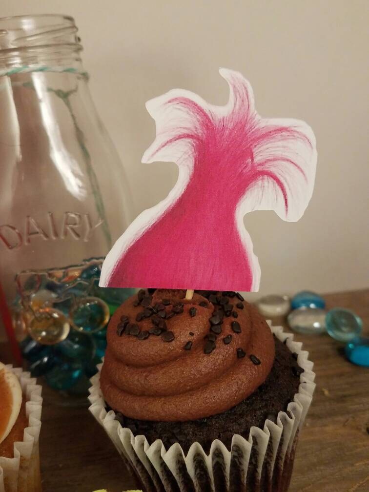 Trolls movie cupcake toppers trolls birthday trolls party Etsy