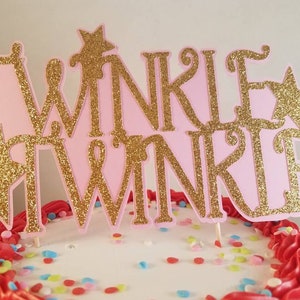 Twinkle twinkle little star cake topper, baby shower decor, twinkle twinkle little star gender revel,  twinkle twinkle little star birthday