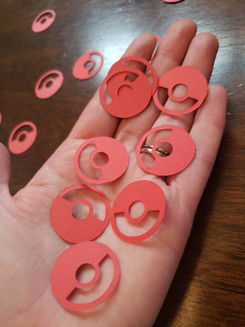 Pokemon confetti, Pokemon party decorations, video game party decor, party ideas for boys, party for girls, nerd gift wrapping, geeky gift afbeelding 2