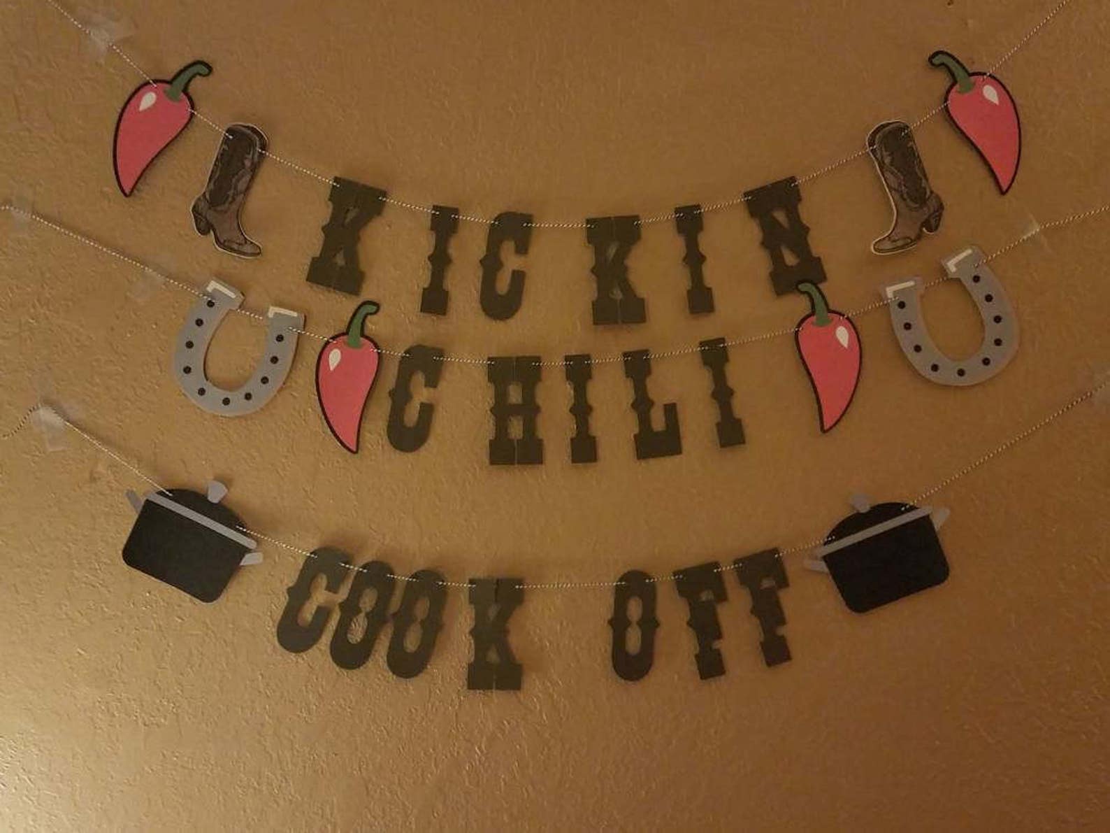 Chili Cook off Banner Cowboy Chili Cook Off Western Party Etsy