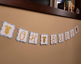 oh baby banner, baby shower decorations, baby shower banner, baby shower decorations gender neutral, baby shower girl, baby shower boy
