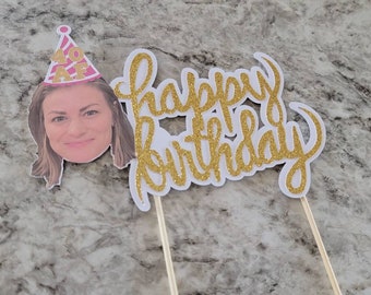 Custom face cake toppers, first birthday, 21st,30th,50th, bachelorette, dog decorations, custom cake topper, pet cupcake toppers